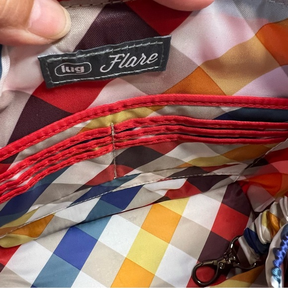 LUG Flare Bags Lug Flare Red Rfid Quilted Crossbody With Plaid